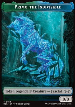 Primo, the Indivisible Token (GU 0/0) // Manifest Token (C 2/2) - Duskmourn: House of Horror: Tokens (Token) [TDSK-T 14/18]