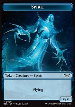 Spirit Token (U */*) // Manifest Token (C 2/2) - Duskmourn: House of Horror: Tokens (Token) [TDSK-T 8/18]
