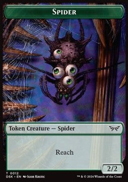 Spider Token (G 2/2) // Insect Token (BG 1/1 Flying) - Duskmourn: House of Horror: Tokens (Token) [TDSK-T 12/13]