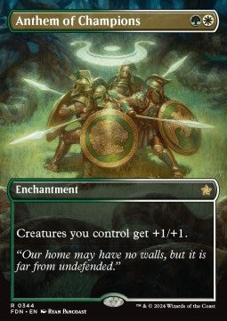 Anthem of Champions (V.1) - Magic: The Gathering Foundations: Extras (Rare) [XFDN-344]