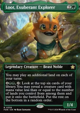 Loot, Exuberant Explorer (V.1) - Magic: The Gathering Foundations: Extras (Rare) [XFDN-336]