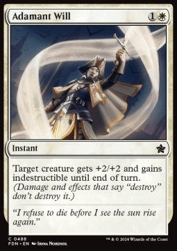 Adamant Will - Magic: The Gathering Foundations: Beginner Box (Common) [BFDN-488]
