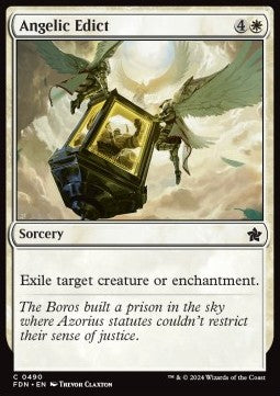 Angelic Edict - Magic: The Gathering Foundations: Beginner Box (Common) [BFDN-490]