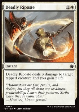 Deadly Riposte - Magic: The Gathering Foundations: Beginner Box (Common) [BFDN-492]