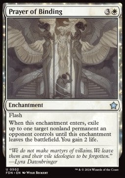 Prayer of Binding - Magic: The Gathering Foundations: Beginner Box (Uncommon) [BFDN-502]