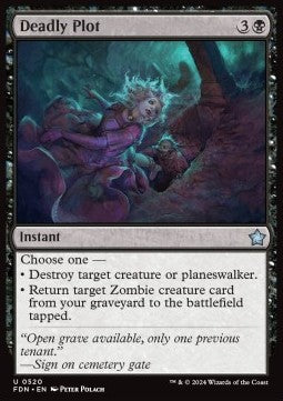 Deadly Plot - Magic: The Gathering Foundations: Beginner Box (Uncommon) [BFDN-520]