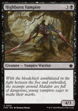 Highborn Vampire - Magic: The Gathering Foundations: Beginner Box (Common) [BFDN-522]