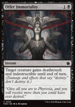 Offer Immortality - Magic: The Gathering Foundations: Beginner Box (Common) [BFDN-525]
