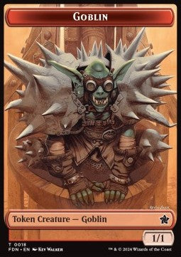 Goblin Token (R 1/1) // Treasure Token - Magic: The Gathering Foundations: Tokens (Token) [TFDN-T 18/23]