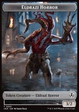 Eldrazi Horror Token (C 3/2) // Human Soldier Token (W 1/1) - Innistrad Remastered: Tokens (Token) [TINR-T 1/3]