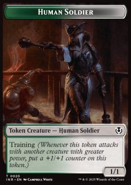 Human Soldier Token (GW 1/1) // Tamiyo, Field Researcher Emblem - Innistrad Remastered: Tokens (Token) [TINR-T 20/26]