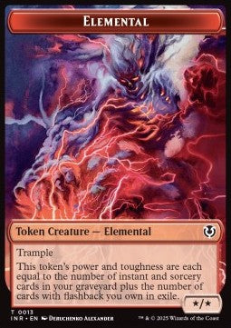 Elemental Token (R */* Trample) // Human Token (R 1/1) - Innistrad Remastered: Tokens (Token) [TINR-T 13/14]
