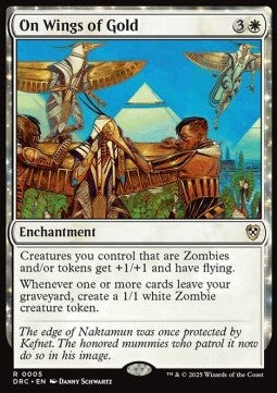 On Wings of Gold - Commander: Aetherdrift (Rare) [DRC-5]