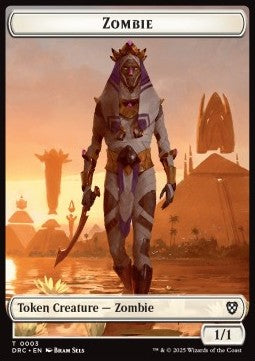 Zombie Token (W 1/1) // Angel of Sanctions Token - Aetherdrift: Tokens (Token) [TDFT-CT 3/1]