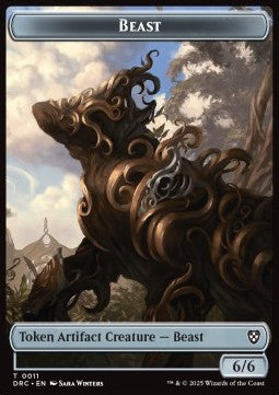 Beast Token (A 6/6) // Construct Token (A 4/4) - Aetherdrift: Tokens (Token) [TDFT-CT 11/12]