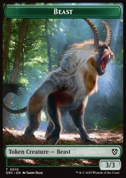 Beast Token (G 3/3) // Beast Token (A 6/6) - Aetherdrift: Tokens (Token) [TDFT-CT 10/11]
