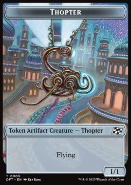 Thopter Token (A 1/1) // Golem Token (A 3/3 Vigilance) - Aetherdrift: Tokens (Token) [TDFT-CT 9/15]