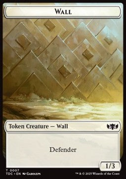 Wall Token (W 1/3) // Spider Token (G 1/2) - Tarkir: Dragonstorm: Tokens (Token) [TTDM-CT 7/25]