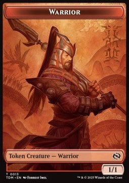 Warrior Token (R 1/1) // Elemental Token (R 1/1 Haste) - Tarkir: Dragonstorm: Tokens (Token) [TTDM-CT 13/17]