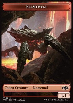 Elemental Token (R 1/1) // Gold Token - Tarkir: Dragonstorm: Tokens (Token) [TTDM-CT 16/29]