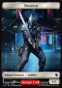 Soldier Token (W 1/1) // Rebel Token (R 2/2) (V.2) - Magic: The Gathering - FINAL FANTASY: Tokens (Token) [TFIN-CT 2/7]
