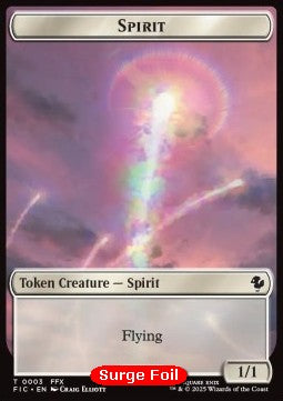 Spirit Token (W 1/1) // Squid Token (U 1/1) (V.2) - Magic: The Gathering - FINAL FANTASY: Tokens (Token) [TFIN-CT 3/5]