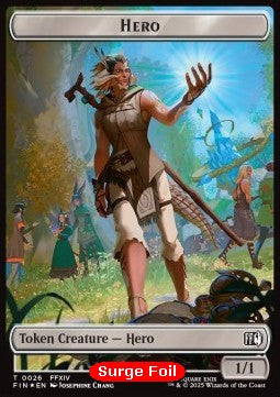 Hero Token (W 1/1) // Spirit Token (W 1/1) (V.3) - Magic: The Gathering - FINAL FANTASY: Tokens (Token) [TFIN-CT 26/3]