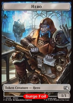 Hero Token (W 1/1) // Bird Token (U 1/1 Flying, vigilance) (V.3) - Magic: The Gathering - FINAL FANTASY: Tokens (Token) [TFIN-CT 28/4]