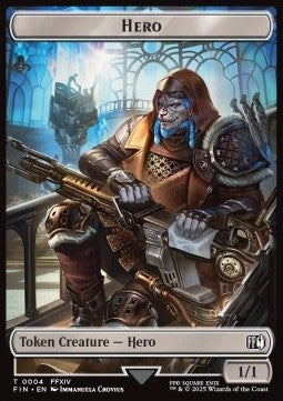 Hero Token (W 1/1) // Bird Token (U 1/1 Flying, vigilance) (V.1) - Magic: The Gathering - FINAL FANTASY: Tokens (Token) [TFIN-CT 4/4]