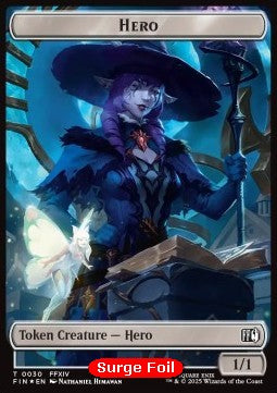 Hero Token (W 1/1) // Wizard Token (B 0/1) (V.3) - Magic: The Gathering - FINAL FANTASY: Tokens (Token) [TFIN-T 30/35]