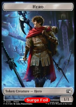Hero Token (W 1/1) // Wizard Token (B 0/1) (V.4) - Magic: The Gathering - FINAL FANTASY: Tokens (Token) [TFIN-T 31/35]