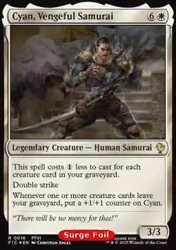 Cyan, Vengeful Samurai - Commander: Magic: The Gathering - FINAL FANTASY: Collector's Edition (Rare) [CFIC-16]
