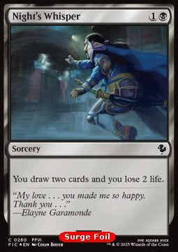 Night's Whisper - Commander: Magic: The Gathering - FINAL FANTASY: Collector's Edition (Common) [CFIC-280]