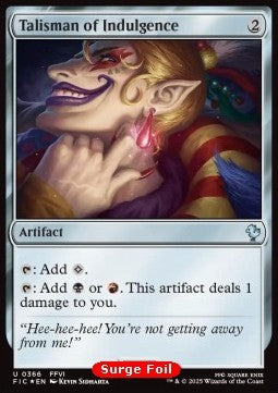 Talisman of Indulgence - Commander: Magic: The Gathering - FINAL FANTASY: Collector's Edition (Uncommon) [CFIC-366]