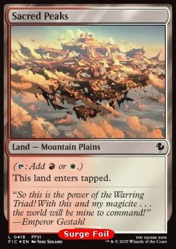 Sacred Peaks - Commander: Magic: The Gathering - FINAL FANTASY: Collector's Edition (Common) [CFIC-418]