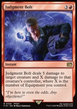 Judgment Bolt - Magic: The Gathering - FINAL FANTASY: Extras (Rare) [XFIN-559]