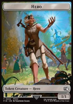 Hero Token (W 1/1) // Copy Token (V.1) - Magic: The Gathering - FINAL FANTASY: Tokens (Token) [TFIN-T 2/1]