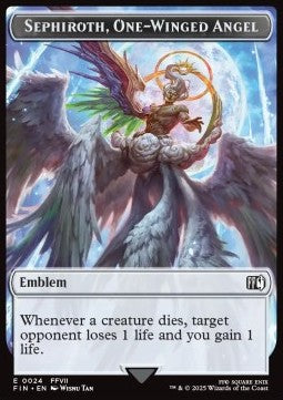 Sephiroth, One-Winged Angel Emblem // Robot Warrior Token (UA 3/3) - Magic: The Gathering - FINAL FANTASY: Tokens (Token) [TFIN-T 24/12]