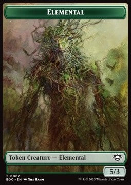 Elemental Token (G 5/3) // Golem Token (A 9/9) - Edge of Eternities: Tokens (Token) [TEOE-CT 7/14]