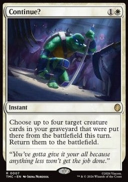 Continue? - Commander: Teenage Mutant Ninja Turtles (Rare) [TMC-7]