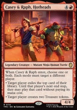 Casey & Raph, Hotheads - Commander: Teenage Mutant Ninja Turtles: Extras (Rare) [XTMC-114]