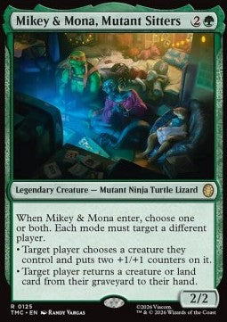 Mikey & Mona, Mutant Sitters - Commander: Teenage Mutant Ninja Turtles: Extras (Rare) [XTMC-125]