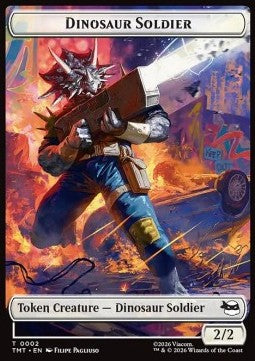Dinosaur Soldier Token (W 2/2) // Mutagen Token - Teenage Mutant Ninja Turtles: Tokens (Token) [TTMT-T 2/9]