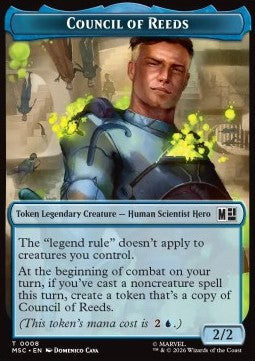Council of Reeds Token (U 2/2) // Construct Token (A 4/4 Flying, haste) (V.1)